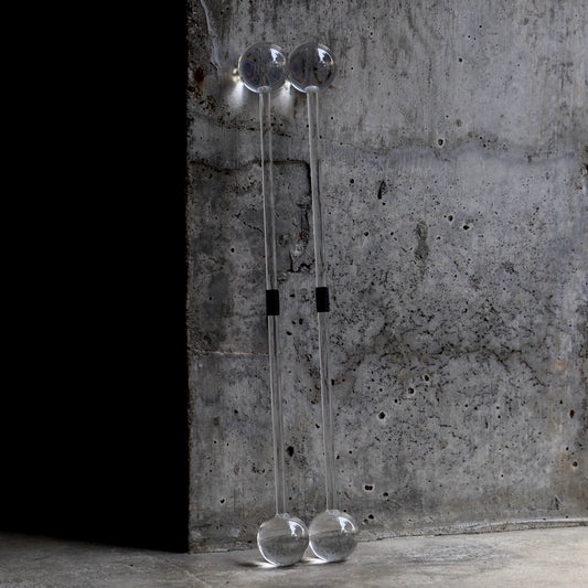 Crystal Baton — PMMA Flow Props (Pair)