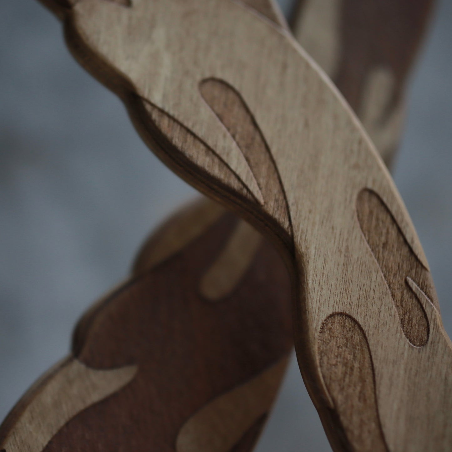 Ember Buugeng — Laser-Engraved Wooden Flow Props (Pair)
