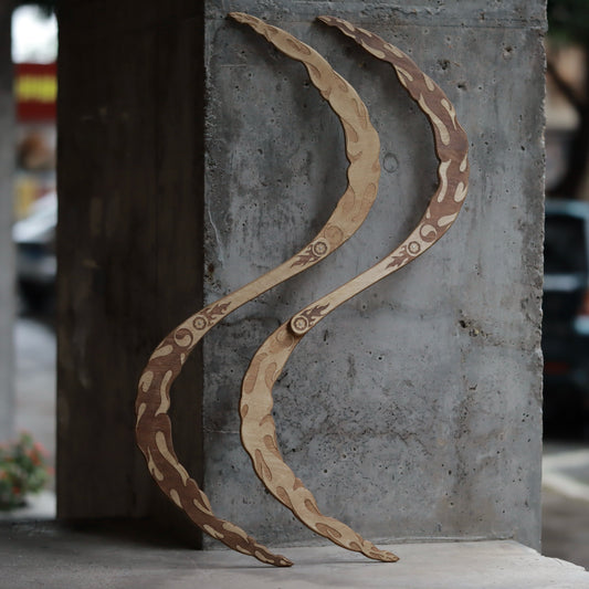 Ember Buugeng — Laser-Engraved Wooden Flow Props (Pair)
